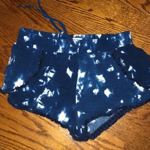 Tie dye flowy shorts
